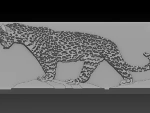 jaguar relief 3D Print Model