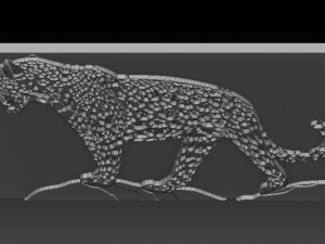 jaguar relief Model Cetak 3D