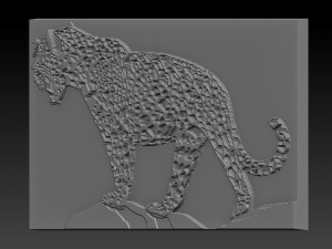 jaguar relief Model Cetak 3D