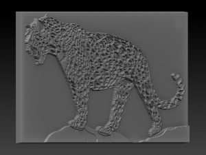 jaguar relief Model Cetak 3D