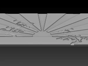 japan sun relief 3D Print Model