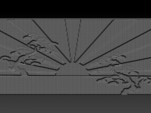 japan sun relief Model Cetak 3D