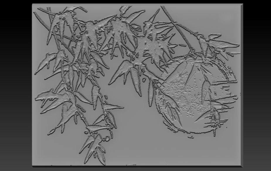 japan tree relief 3D Print Model .c4d .max .obj .3ds .fbx .stl .blend