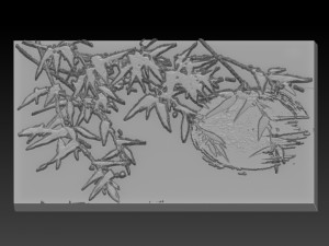 japan tree relief 3D Print Model