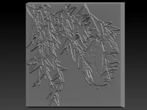 japan tree relief 3D Print Model