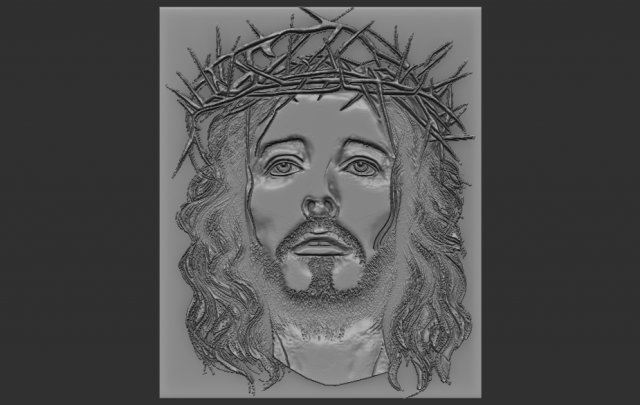 jesus relief 3D Print Model .c4d .max .obj .3ds .fbx .stl .blend 