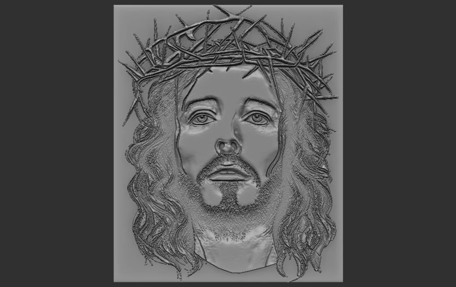 jesus relief 3D Print Model .c4d .max .obj .3ds .fbx .stl .blend 