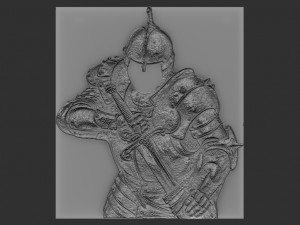 knight relief 3D Print Model