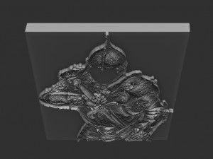 knight relief 3Dプリントモデル