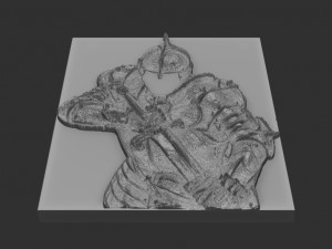 knight relief 3Dプリントモデル