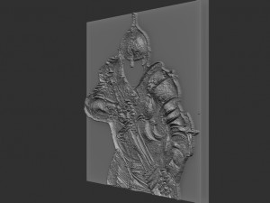 knight relief 3Dプリントモデル