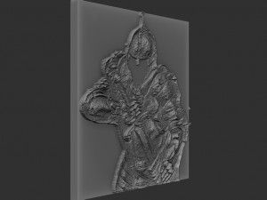 knight relief 3Dプリントモデル