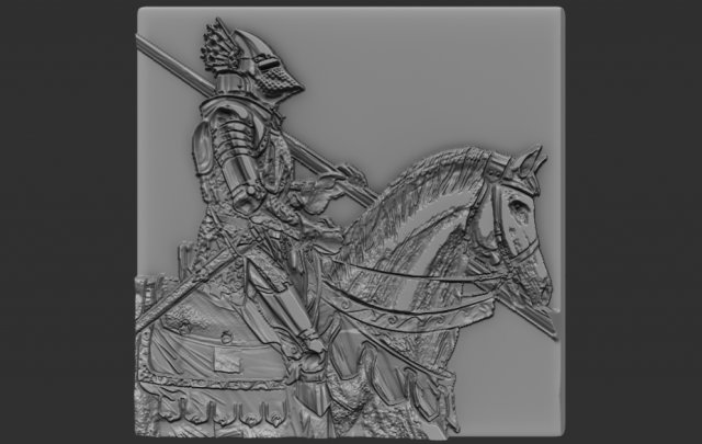knight relief Model Cetak 3D .c4d .max .obj .3ds .fbx .stl .blend 