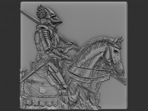 knight relief Modello di stampa 3D