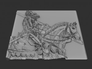 knight relief Model Cetak 3D