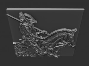 knight relief Model Cetak 3D