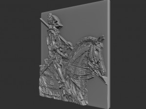 knight relief Model Cetak 3D