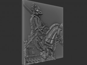 knight relief Model Cetak 3D