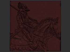 knight relief Model Cetak 3D