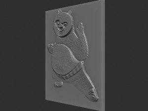 kungfu panda relief Model Cetak 3D