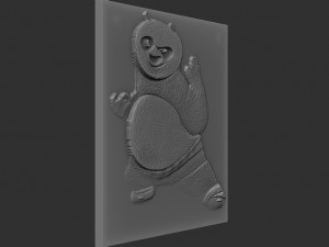 kungfu panda relief Model Cetak 3D