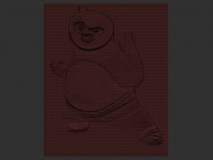 kungfu panda relief Model Cetak 3D