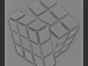 cube relief 3Dプリントモデル