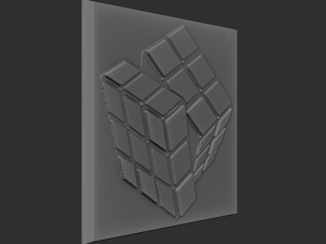 cube relief Model Cetak 3D
