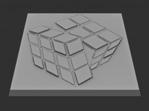 cube relief Model Cetak 3D