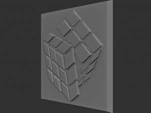 cube relief Model Cetak 3D