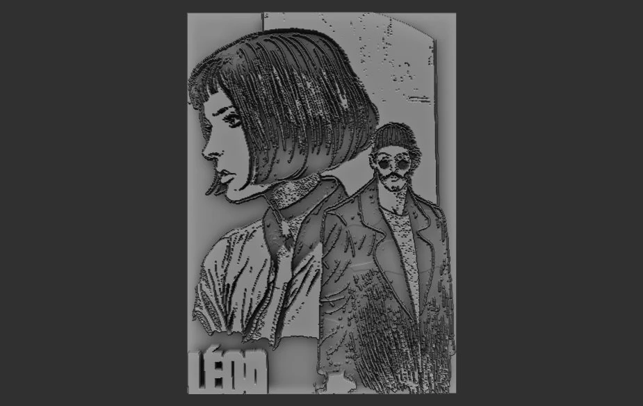 leon film relief 3D Print Model .c4d .max .obj .3ds .fbx .stl .blend