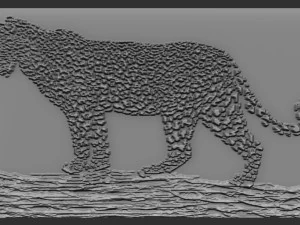 leopar kabartması 3D Baskı Modeli