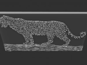 leopard relief Model Cetak 3D