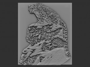 leopard relief 3D Print Model