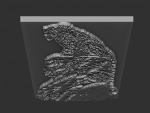 leopard relief Modello di stampa 3D