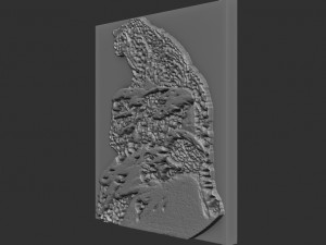 leopard relief Modello di stampa 3D