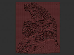 leopard relief Modello di stampa 3D