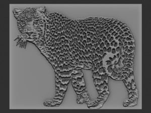 leopard relief 3D Print Model