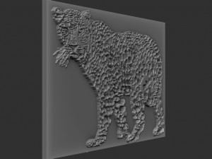 leopard relief 3D Принт Модель