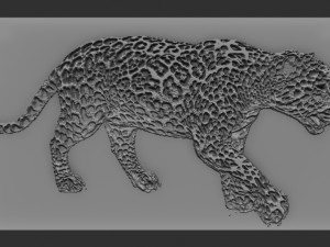 leopard relief 3Dプリントモデル