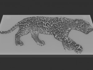 leopard relief 3D 프린트 모델