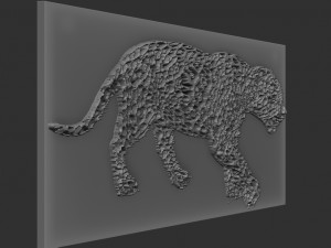 leopard relief 3D 프린트 모델