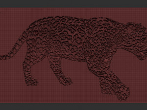 leopard relief 3D 프린트 모델