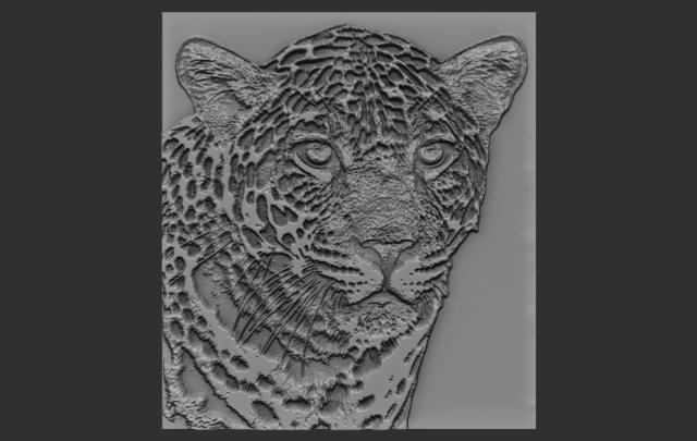leopard relief 3D Принт Модель .c4d .max .obj .3ds .fbx .stl .blend 