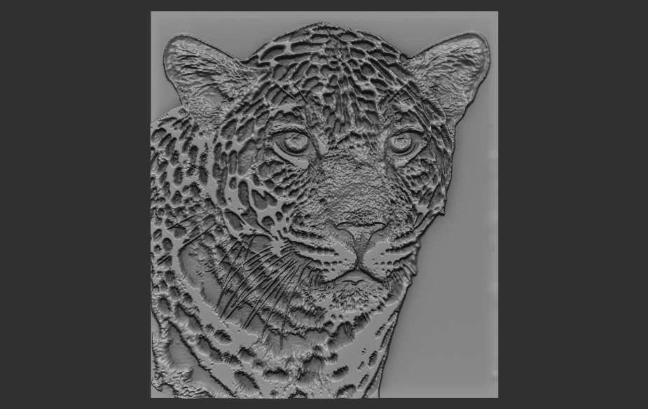 leopard relief 3D Print Model .c4d .max .obj .3ds .fbx .stl .blend 