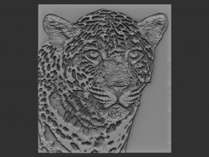 leopard relief Model do druku 3D