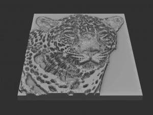leopard relief 3D Print Model