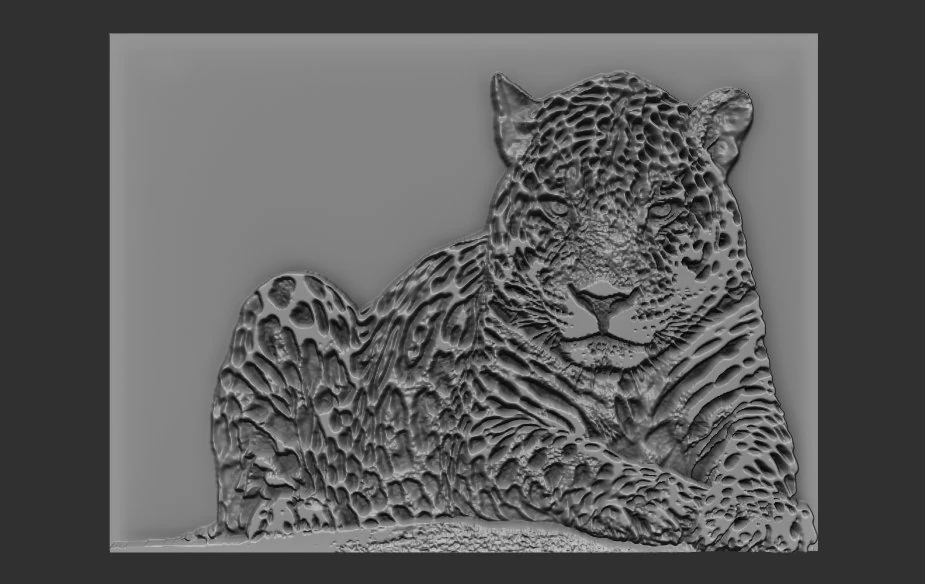 leopard relief 3D Print Model .c4d .max .obj .3ds .fbx .stl .blend 