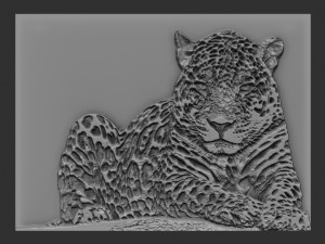leopard relief Modelo de Impressão 3D