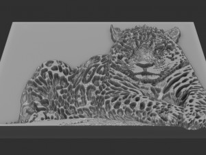 leopard relief Model Cetak 3D